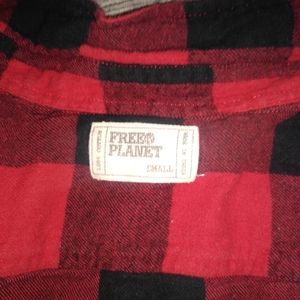 Flannel long-sleeved shirt